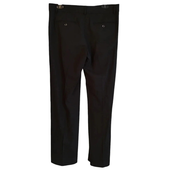 Theory Emery Black Tailor Wide Leg Wool Blend Pants - Picture 4 of 6